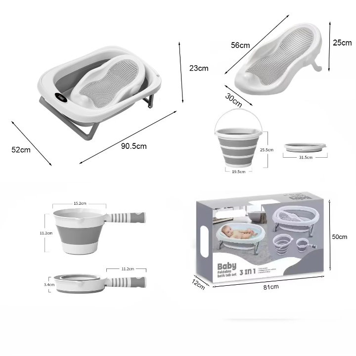 foldable bathtube set