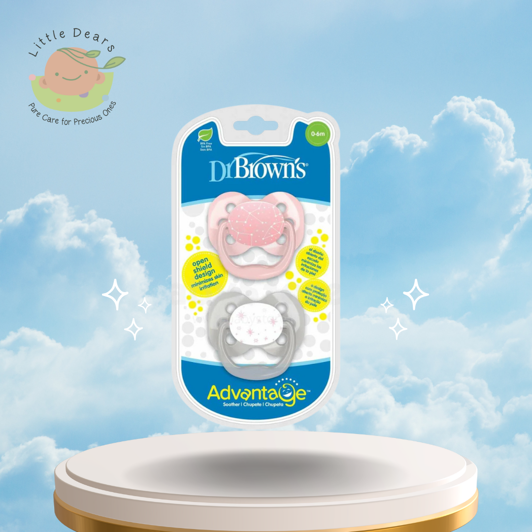 Advantage Pacifier, Stage 1,Pink, 2 Packs (0-6m)