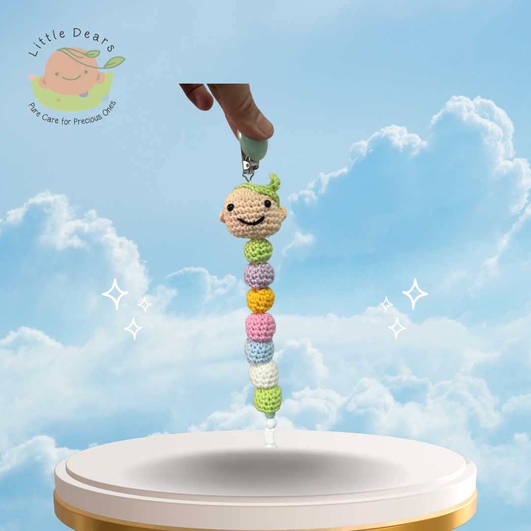 Little dears handmade pacifier holder