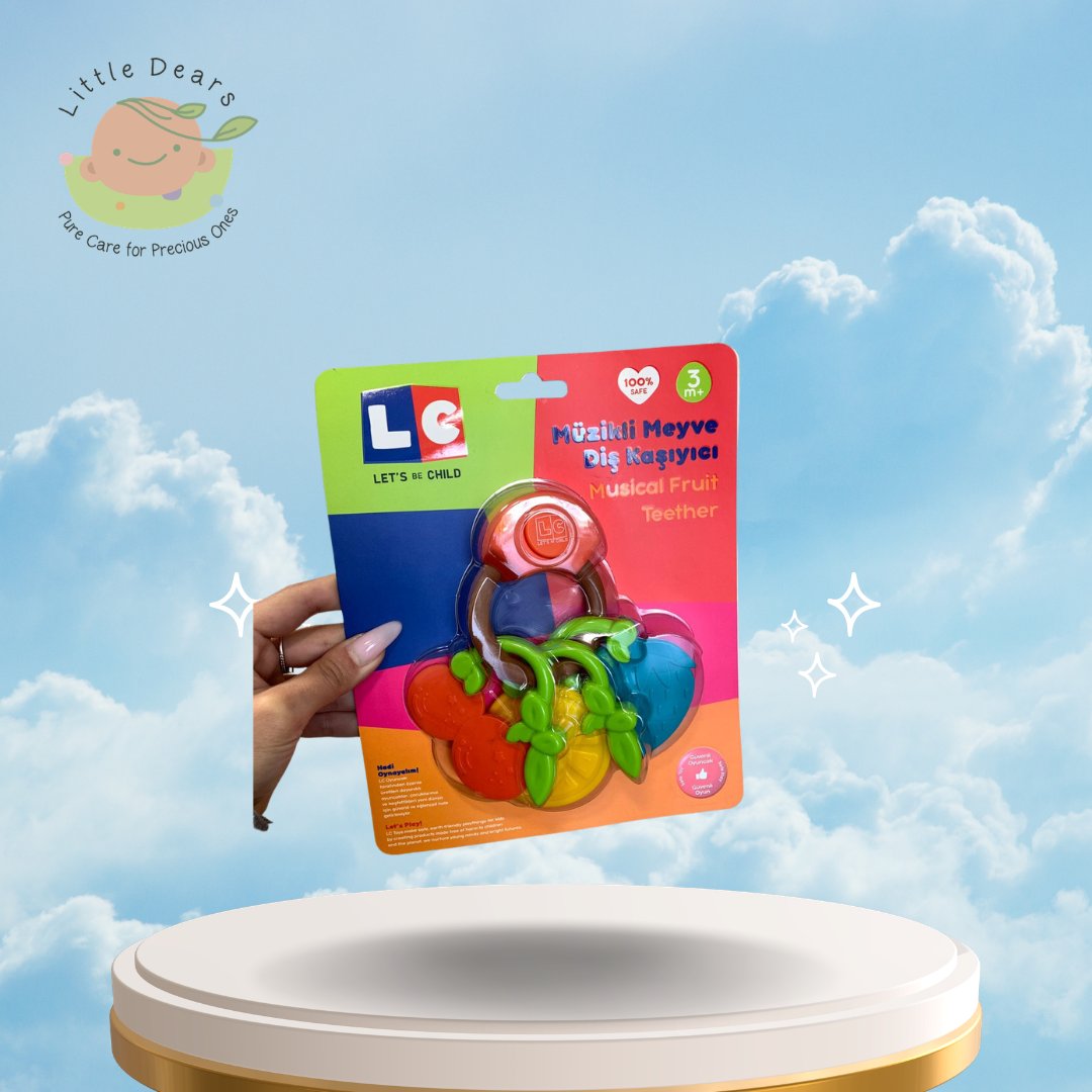 Musical fruit teether